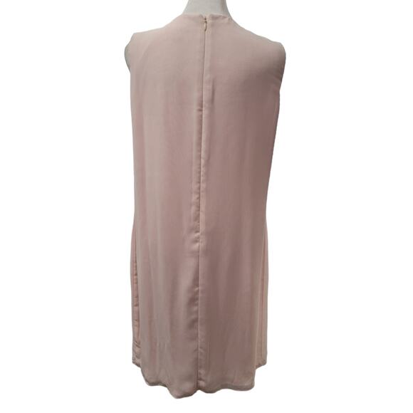 Blush Pink Chain Collar Tiered Dress DB EST 1962 Sz 6 Minimalist Cocktail Party - Picture 7 of 9